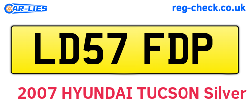 LD57FDP are the vehicle registration plates.