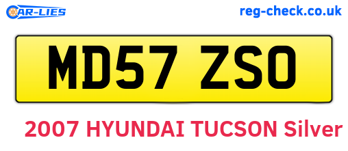 MD57ZSO are the vehicle registration plates.