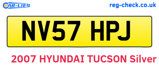 NV57HPJ are the vehicle registration plates.