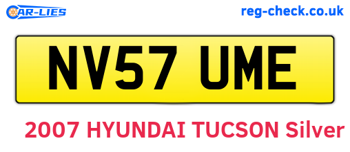 NV57UME are the vehicle registration plates.
