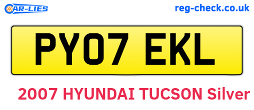 PY07EKL are the vehicle registration plates.
