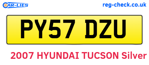 PY57DZU are the vehicle registration plates.