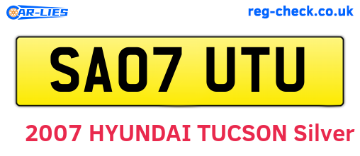 SA07UTU are the vehicle registration plates.