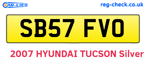 SB57FVO are the vehicle registration plates.