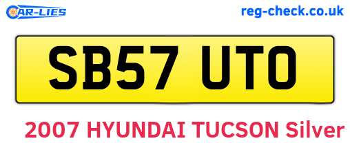 SB57UTO are the vehicle registration plates.