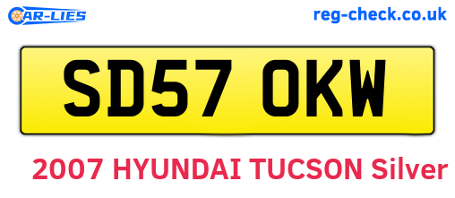 SD57OKW are the vehicle registration plates.