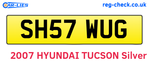 SH57WUG are the vehicle registration plates.