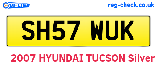 SH57WUK are the vehicle registration plates.