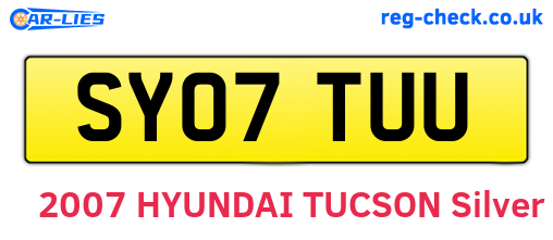 SY07TUU are the vehicle registration plates.