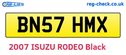 BN57HMX are the vehicle registration plates.