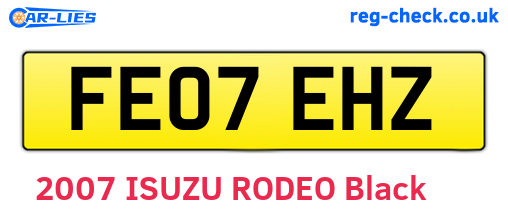 FE07EHZ are the vehicle registration plates.