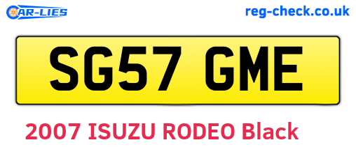 SG57GME are the vehicle registration plates.