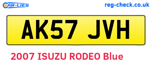 AK57JVH are the vehicle registration plates.
