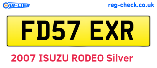 FD57EXR are the vehicle registration plates.