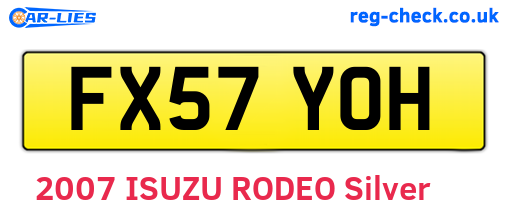 FX57YOH are the vehicle registration plates.