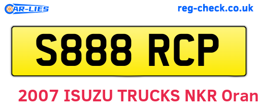 S888RCP are the vehicle registration plates.
