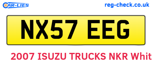NX57EEG are the vehicle registration plates.