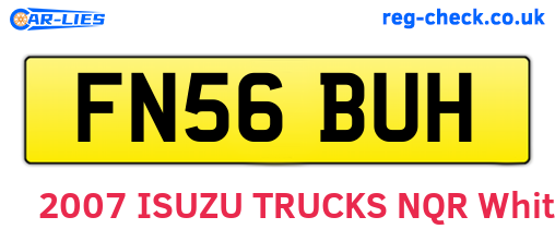 FN56BUH are the vehicle registration plates.
