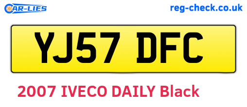 YJ57DFC are the vehicle registration plates.
