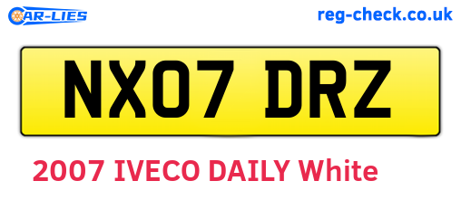 NX07DRZ are the vehicle registration plates.