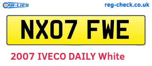 NX07FWE are the vehicle registration plates.