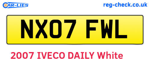 NX07FWL are the vehicle registration plates.