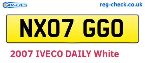 NX07GGO are the vehicle registration plates.
