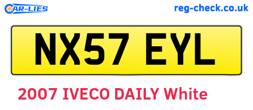 NX57EYL are the vehicle registration plates.