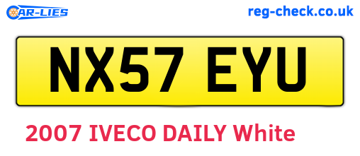 NX57EYU are the vehicle registration plates.