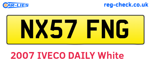 NX57FNG are the vehicle registration plates.