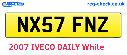 NX57FNZ are the vehicle registration plates.