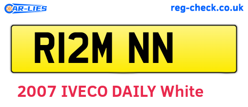 R12MNN are the vehicle registration plates.