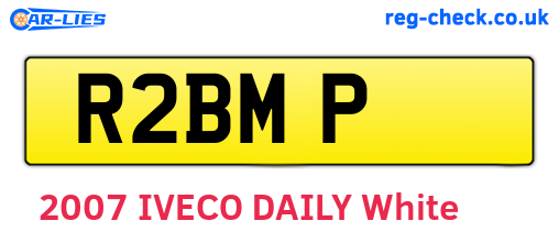 R2BMP are the vehicle registration plates.