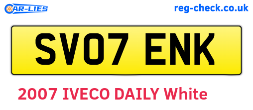 SV07ENK are the vehicle registration plates.