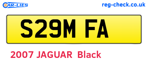 S29MFA are the vehicle registration plates.