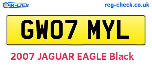 GW07MYL are the vehicle registration plates.