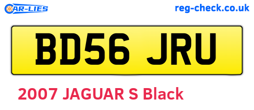 BD56JRU are the vehicle registration plates.