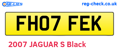 FH07FEK are the vehicle registration plates.