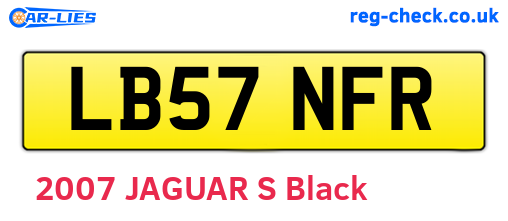 LB57NFR are the vehicle registration plates.