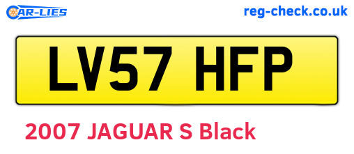LV57HFP are the vehicle registration plates.
