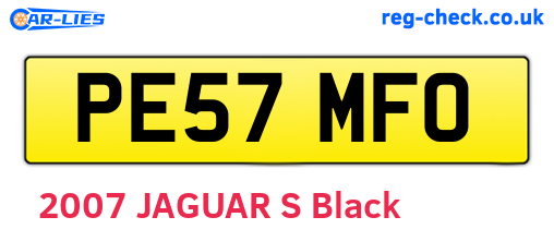PE57MFO are the vehicle registration plates.