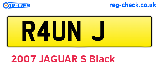 R4UNJ are the vehicle registration plates.