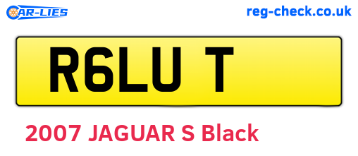 R6LUT are the vehicle registration plates.