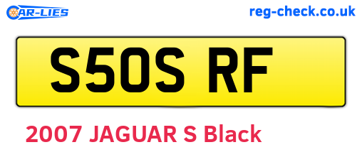 S50SRF are the vehicle registration plates.