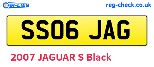 SS06JAG are the vehicle registration plates.