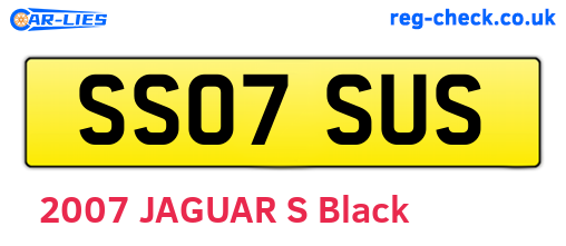 SS07SUS are the vehicle registration plates.