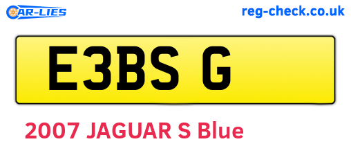 E3BSG are the vehicle registration plates.