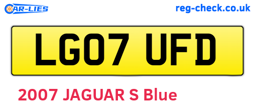 LG07UFD are the vehicle registration plates.