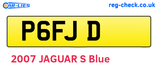P6FJD are the vehicle registration plates.