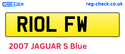 R10LFW are the vehicle registration plates.